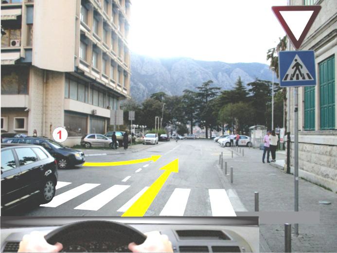 Znak izričite naredbe u situaciji kao na slici ima značenje: