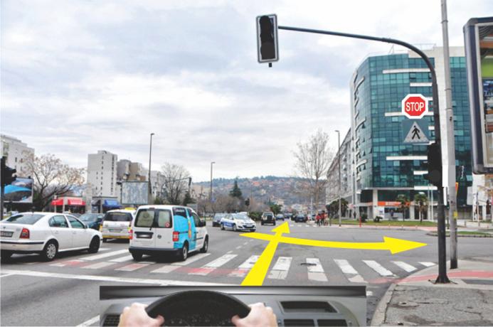 U situaciji prikazanoj na slici dužni ste da postupate: