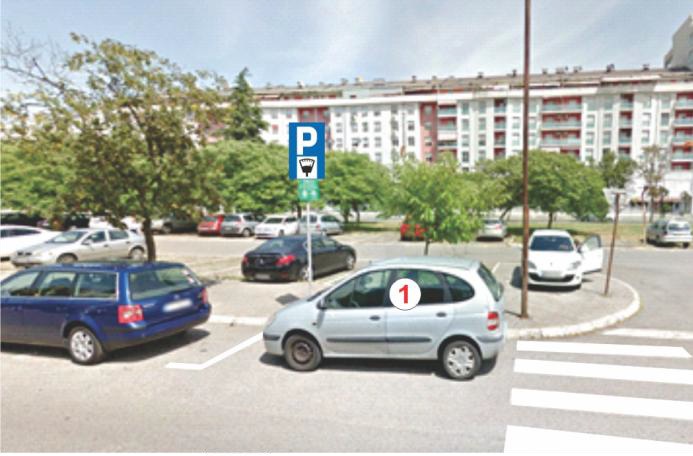 U poziciji prikazanoj na slici putničko vozilo 1 je: