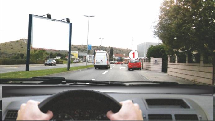 At the entrance-exit from the yard the driver:
