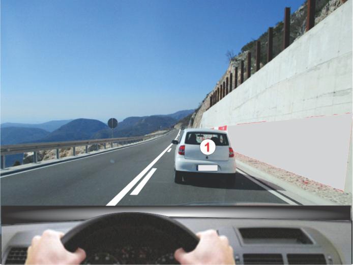 In the situation shown in the picture, the road markings mean: