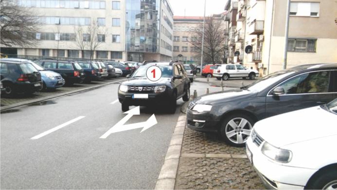 Vehicle 1 in the situation shown in the picture is: