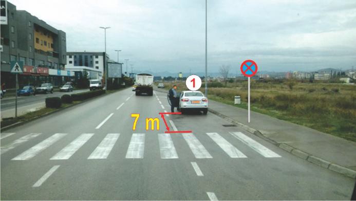 In the situation as in the picture, the driver of the vehicle 1: