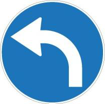 The picture shows traffic signs indicating: