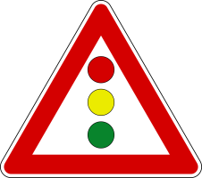 The picture shows a traffic sign: