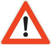The picture shows traffic signs indicating: