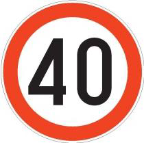 The picture shows a traffic sign: