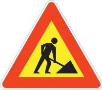 The picture shows a traffic sign: